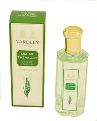 Yardley Lily of the Valley EDT spray bottle; fresh floral scent for daily wear.