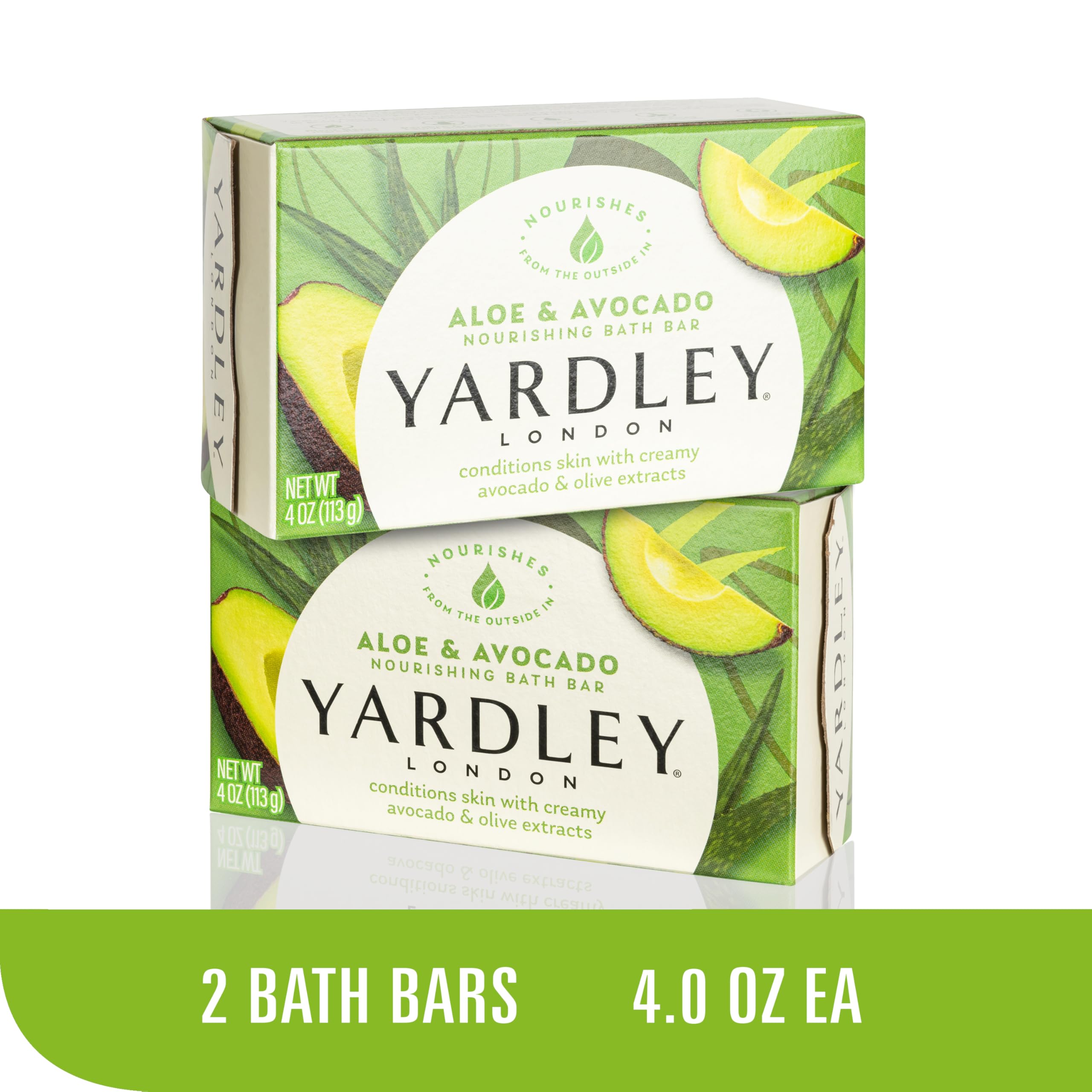 Yardley London bar bundle display highlights affordable luxury for daily cleansing.
