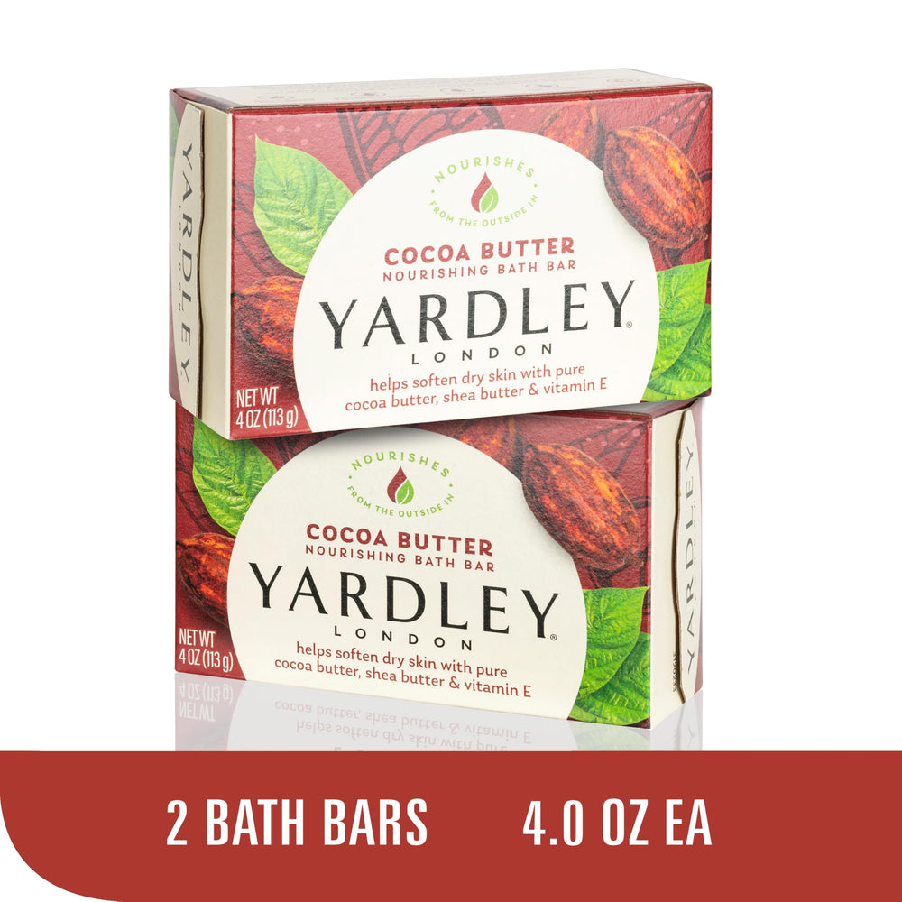 Yardley London Cocoa Butter bar provides rich moisture and vitamin E.