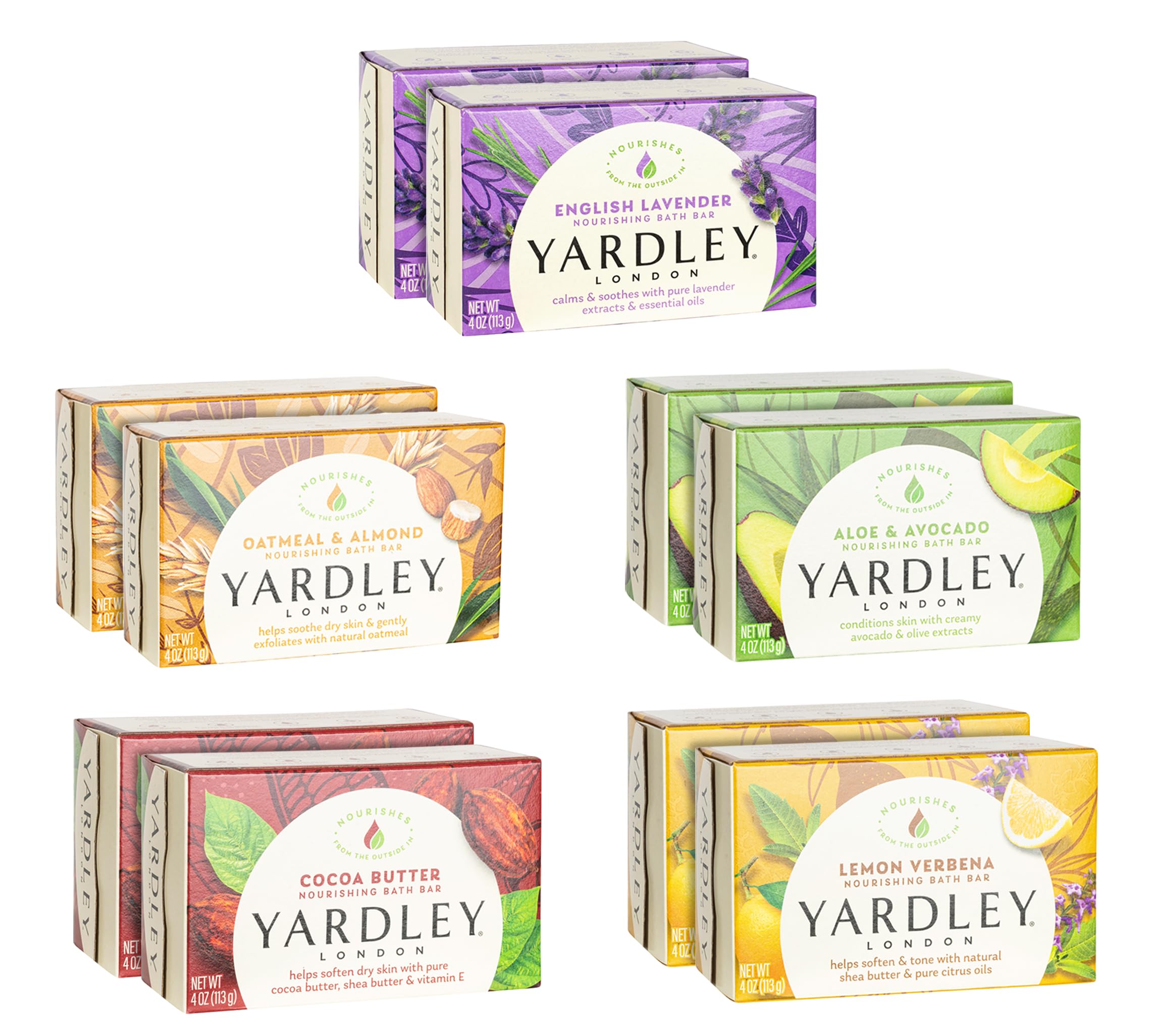 Yardley London English Lavender bar showcases calming scent for a soothing bath ritual.