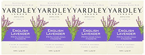 Yardley London English Lavender bath-time scene conveys relaxing ritual with calming aroma.