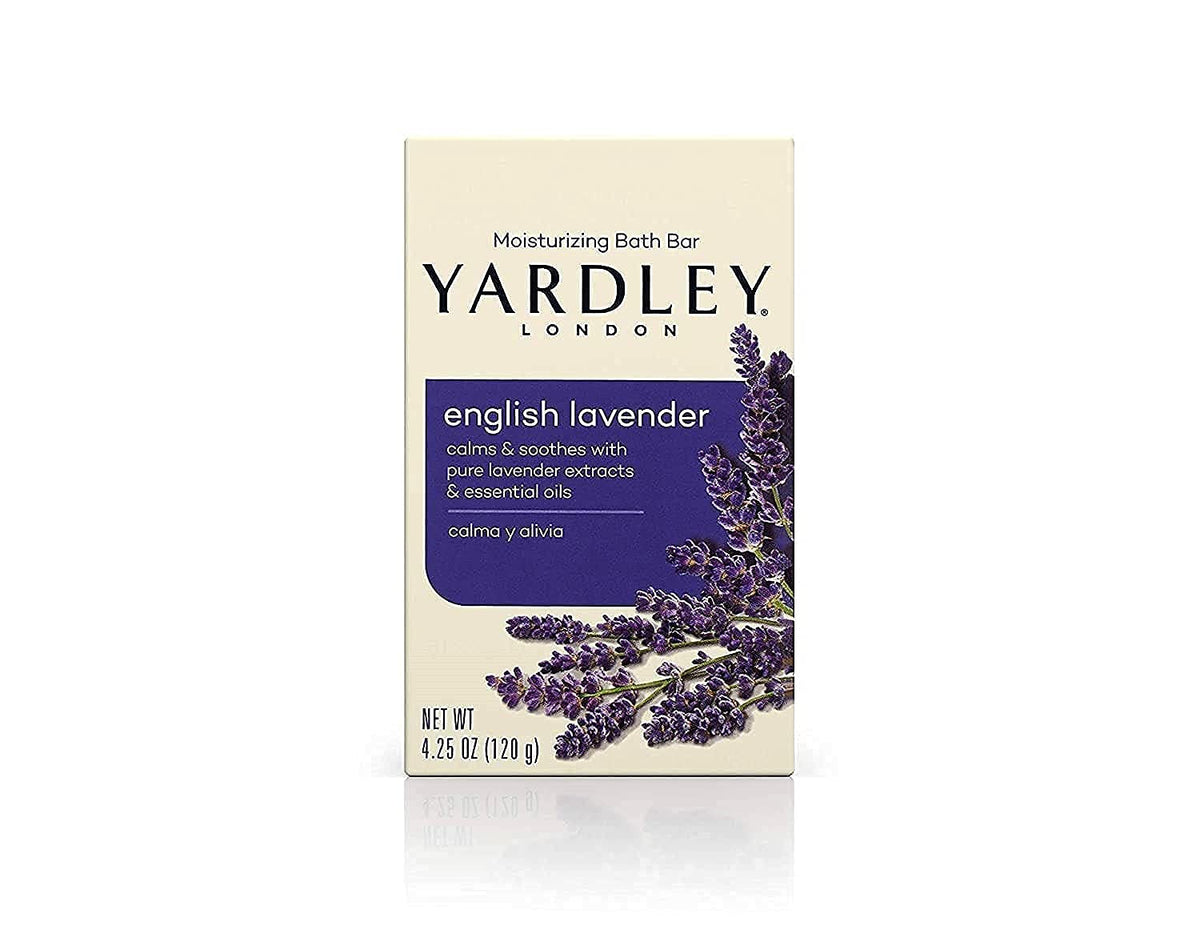 Yardley London English Lavender soap bar pack of 10 for calming cleansing