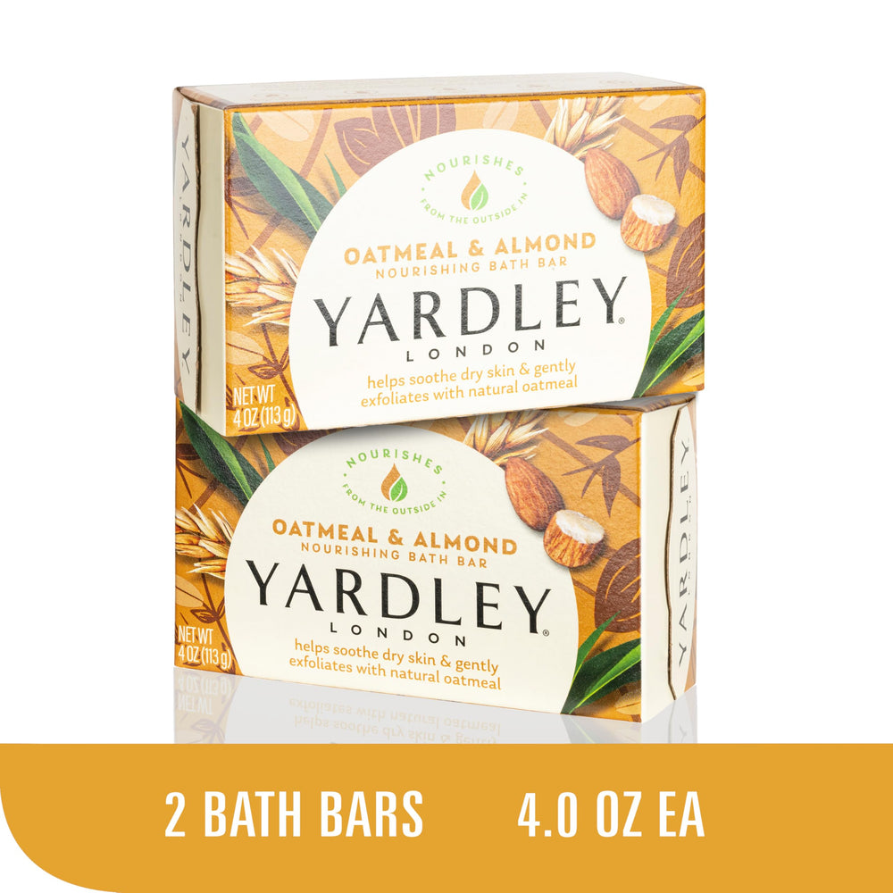 Yardley London Lavender bar close-up reveals creamy lather and soothing aroma.