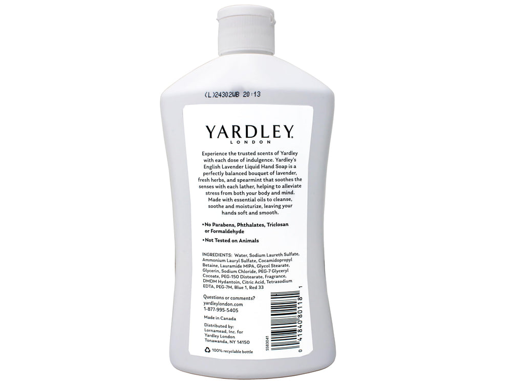 Yardley London Lavender soap foam closeup reveals rich lather and gentle cleansing.