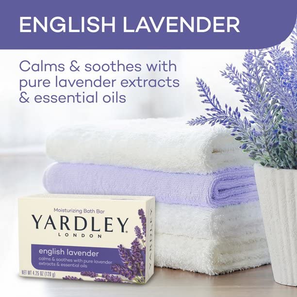 Yardley London Lavender soap lather closeup showing rich soothing bubbles