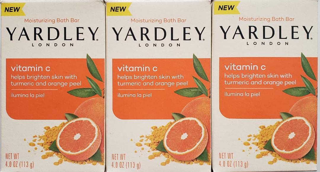 Yardley London Vitamin C bath bar pack of 3 for a premium brightening routine