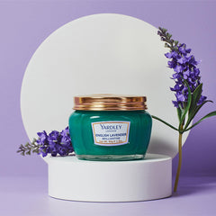 Yardley of London English Lavender Brilliantine lavender flower, evoking calming scent for daily rituals.