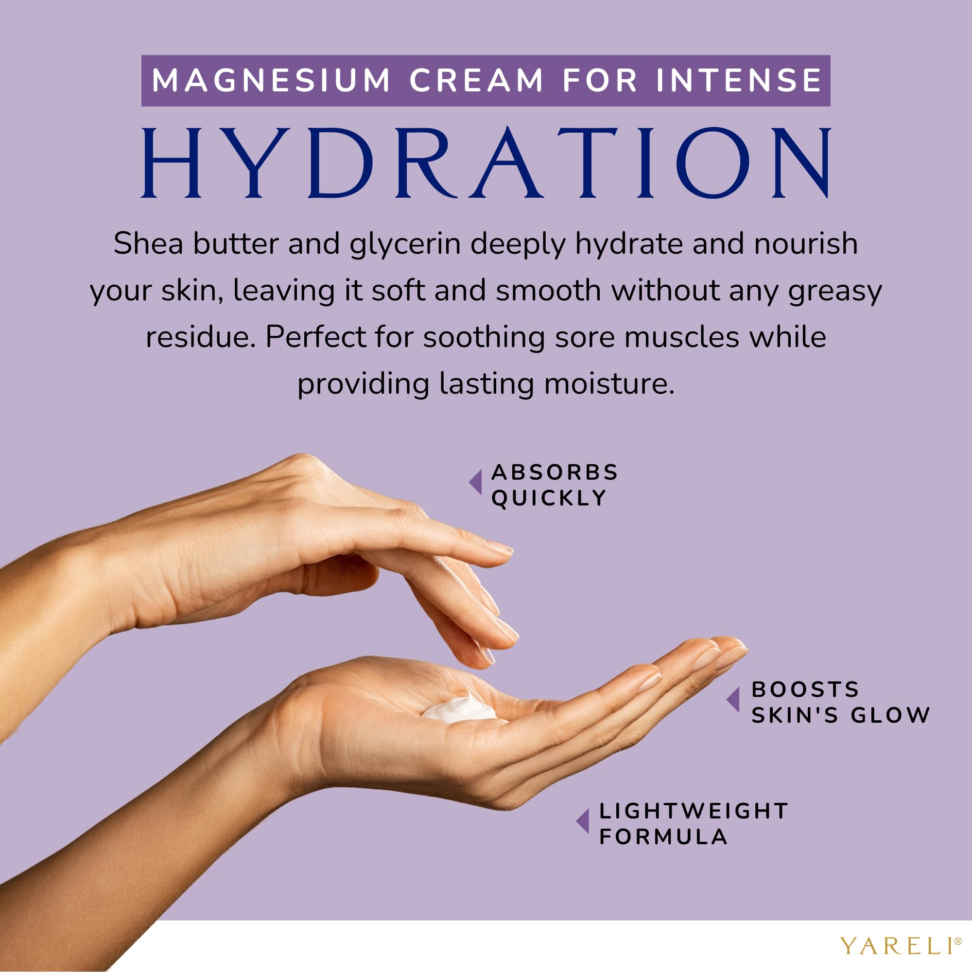 YARELI Dead Sea magnesium label highlights mineral-rich topical blend