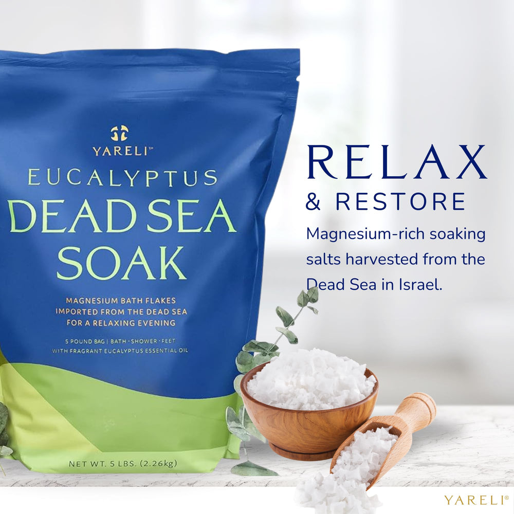 YARELI foot soak with magnesium flakes for soothing tired feet.