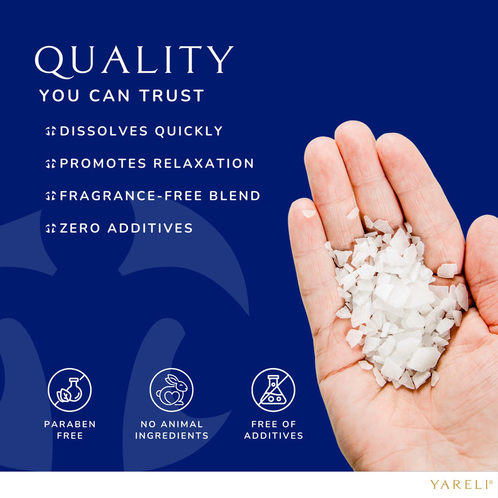 YARELI magnesium flakes foot soak for tired feet after a long day