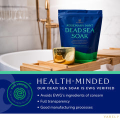 Yareli rosemary peppermint oil drops infusing an invigorating bath.