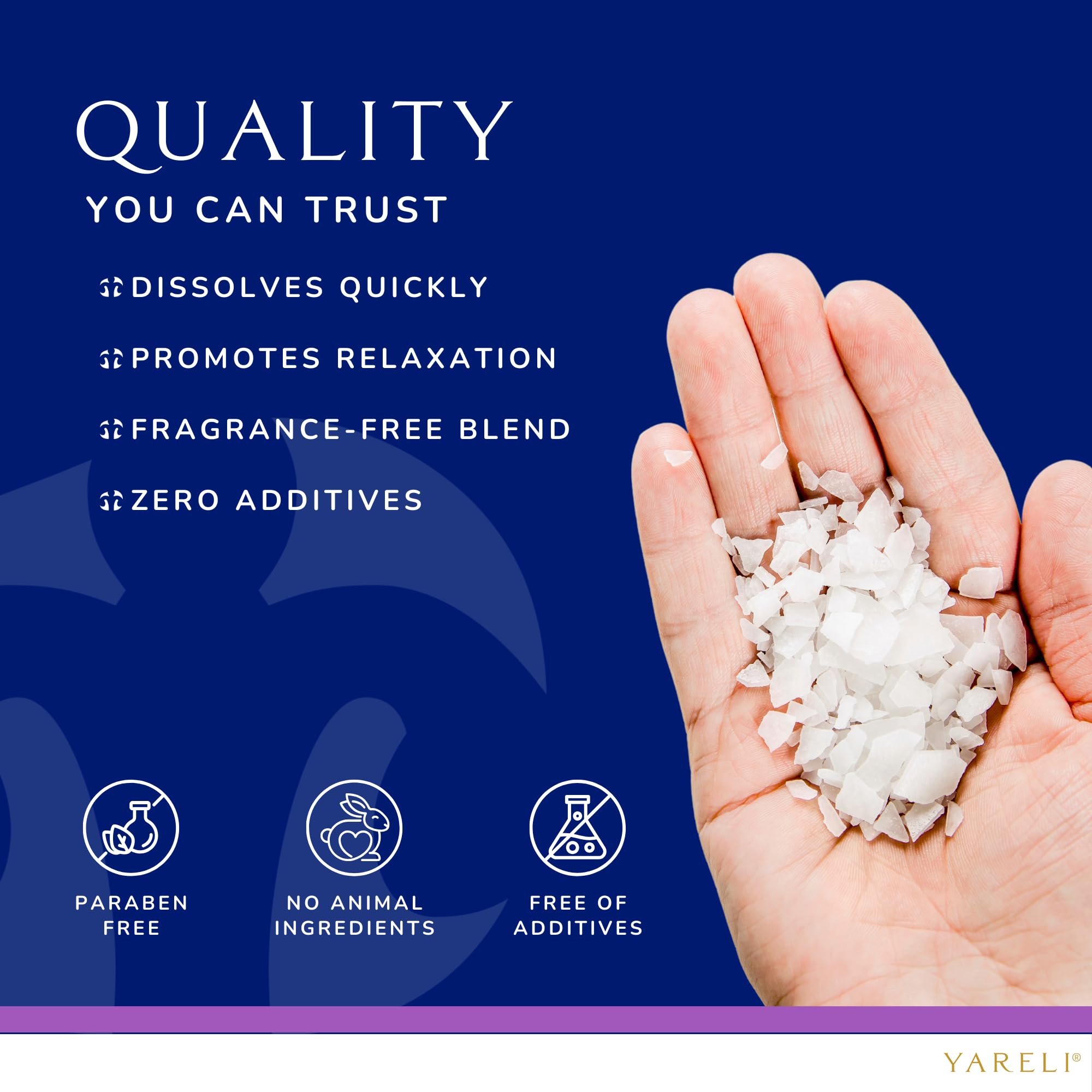 Yareli skin hydration demo hints at improved skin feel after soak.