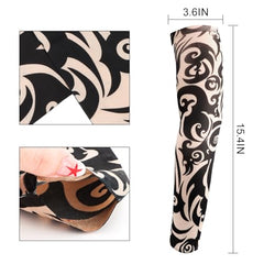 YARIEW seamless-look sleeves provide a believable arm tattoo effect.