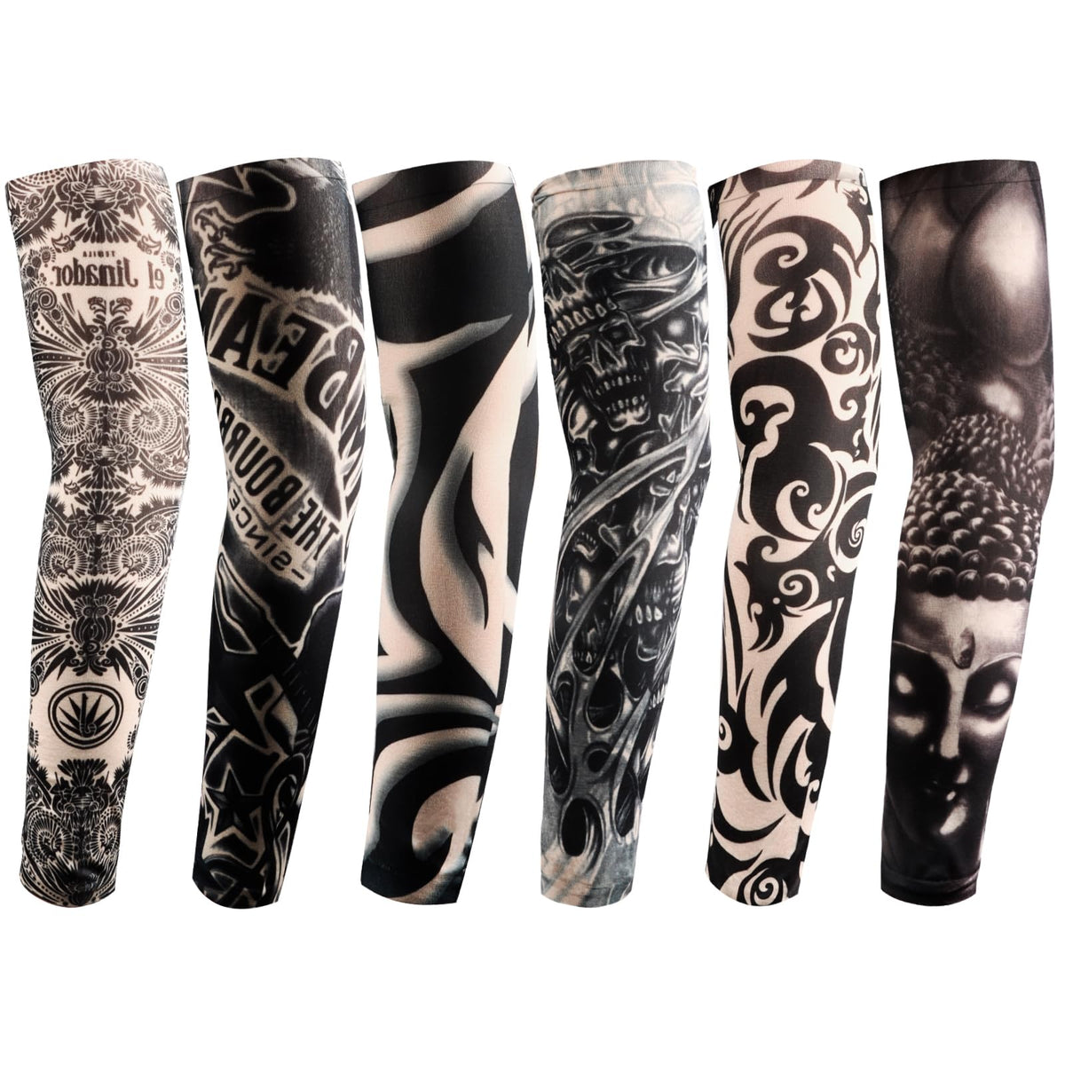 YARIEW tattoo sleeves: six patterns for standout style at events.