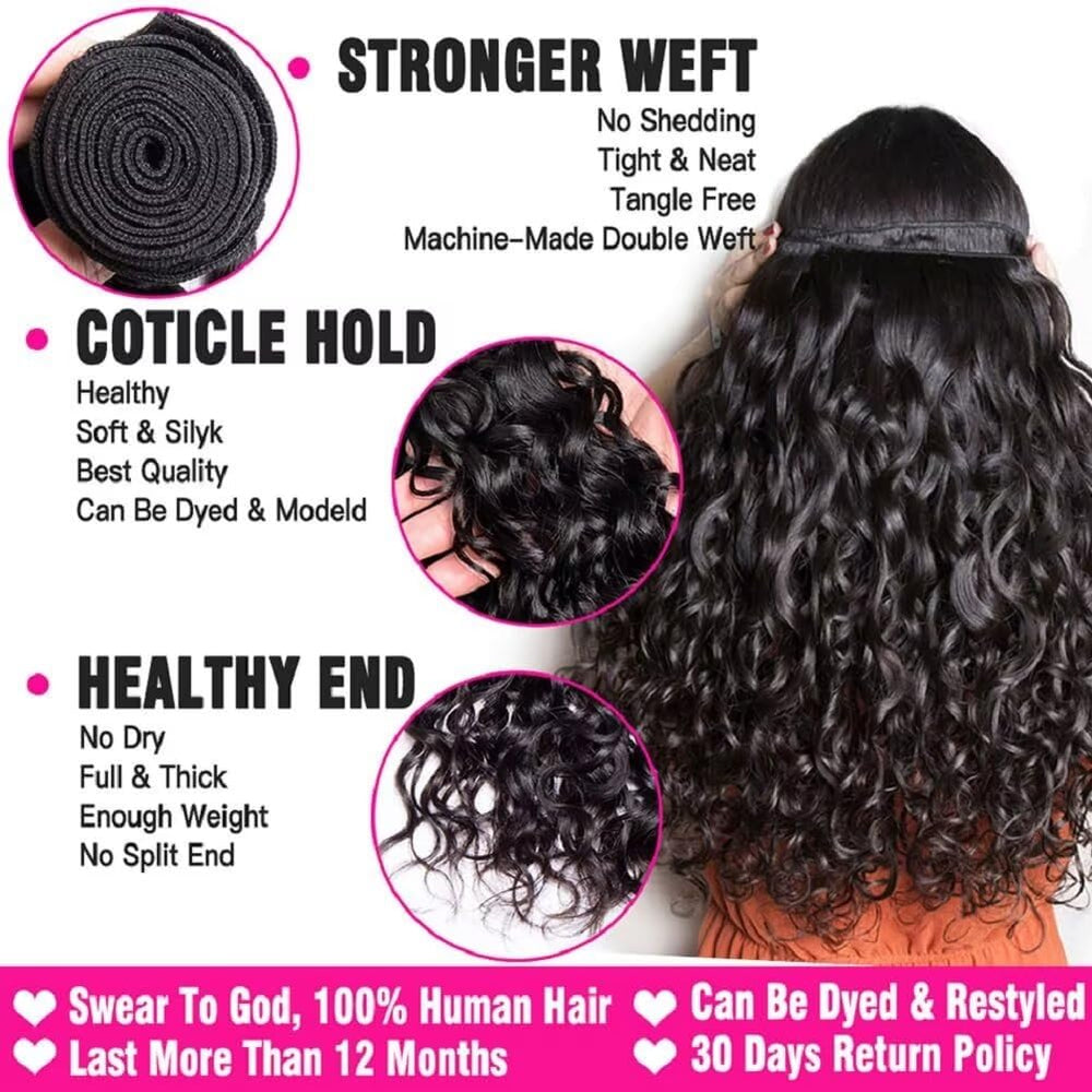 Yavida Water Wave 10-inch bundle in natural black blends easily