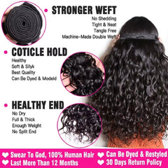 Yavida Water Wave 10-inch bundle in natural black blends easily
