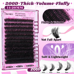 Yawamica 200D mink fiber clusters deliver fluffy volume and softer wear.
