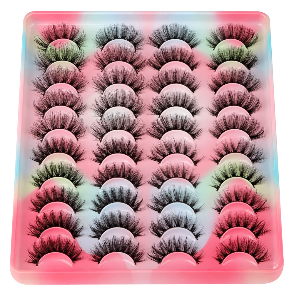Yawamica four-style mix showcases natural, fluffy, cat-eye, and wispy looks.