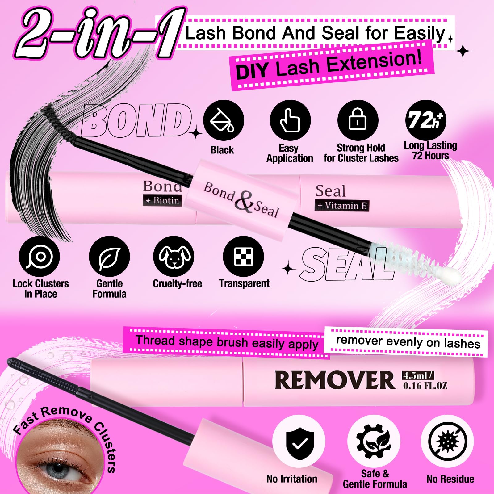Yawamica lash brush cleanly combs clusters for flawless application