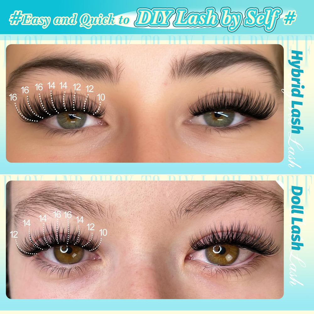 Yawamica lashes varied length 10-16mm for customizable volume and length.