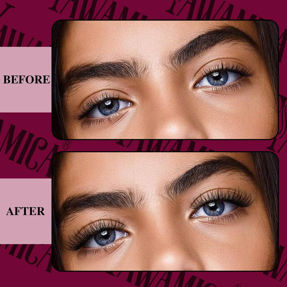 Yawamica natural-lash-look-at-home image illustrating subtler, everyday lash style.