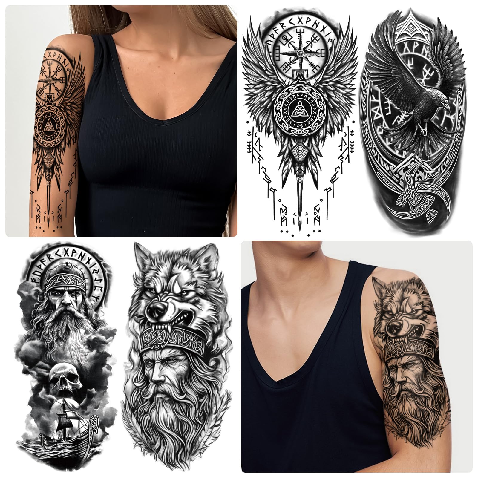 Yazhiji Helm of Awe tattoo design adds dramatic stage-ready flair