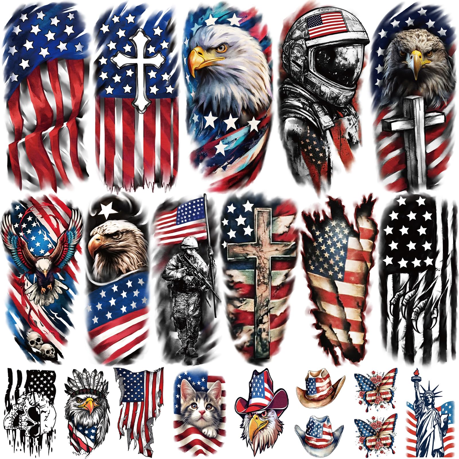 Yazhiji Independence Day tattoos fireworks design for festive Fourth of July styling.