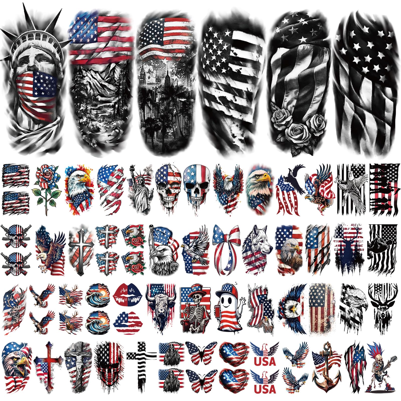 Yazhiji Independence Day tattoos flag design adds bold patriotic accents.