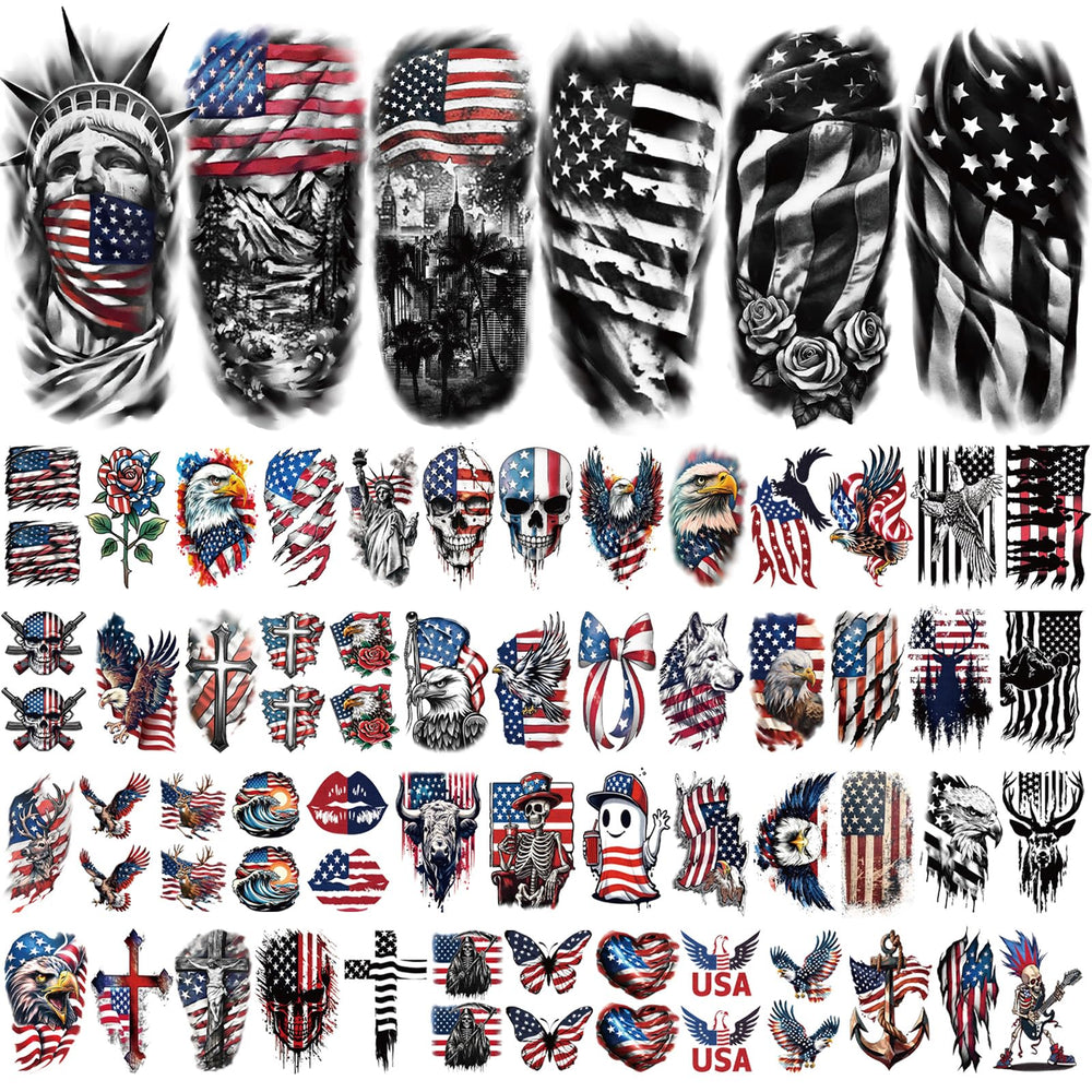 Yazhiji Independence Day tattoos flag design adds bold patriotic accents.