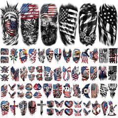 Yazhiji Independence Day tattoos flag design adds bold patriotic accents.