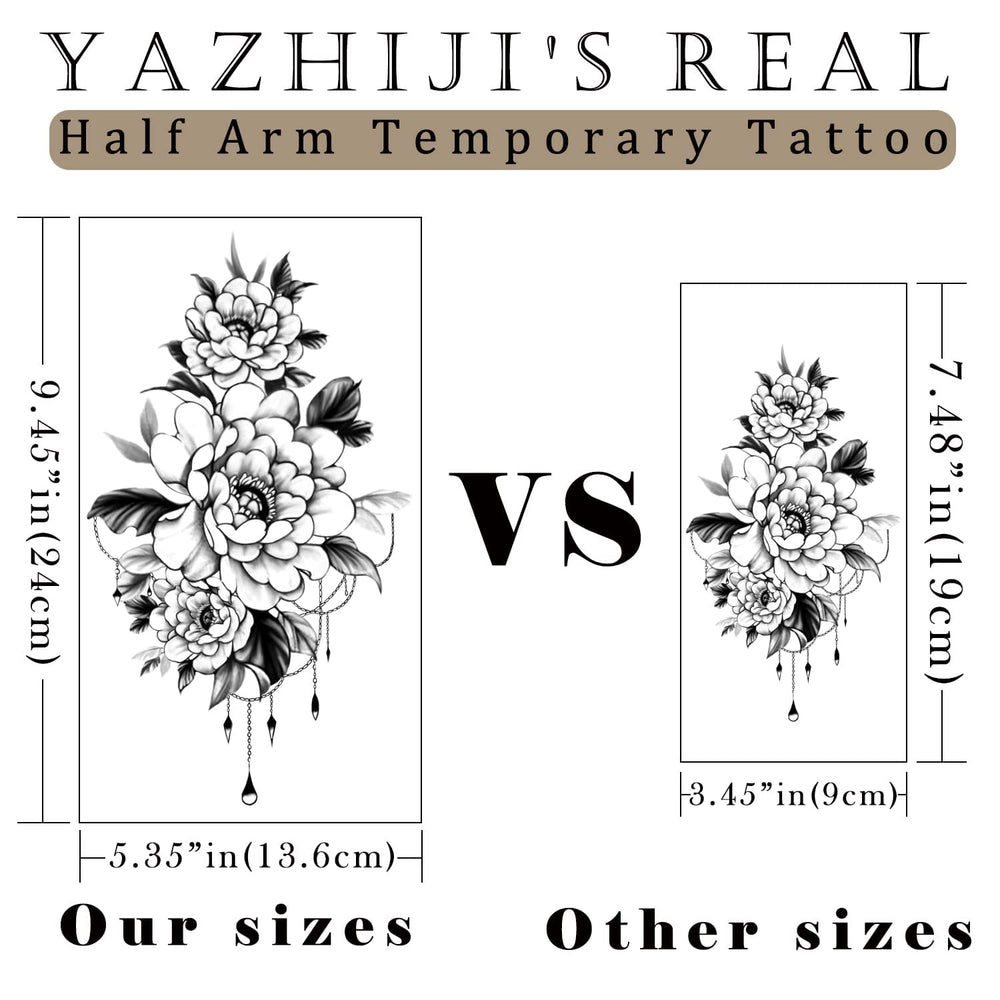 Yazhiji wrist layout demonstrates large coverage and vibrant color on skin.