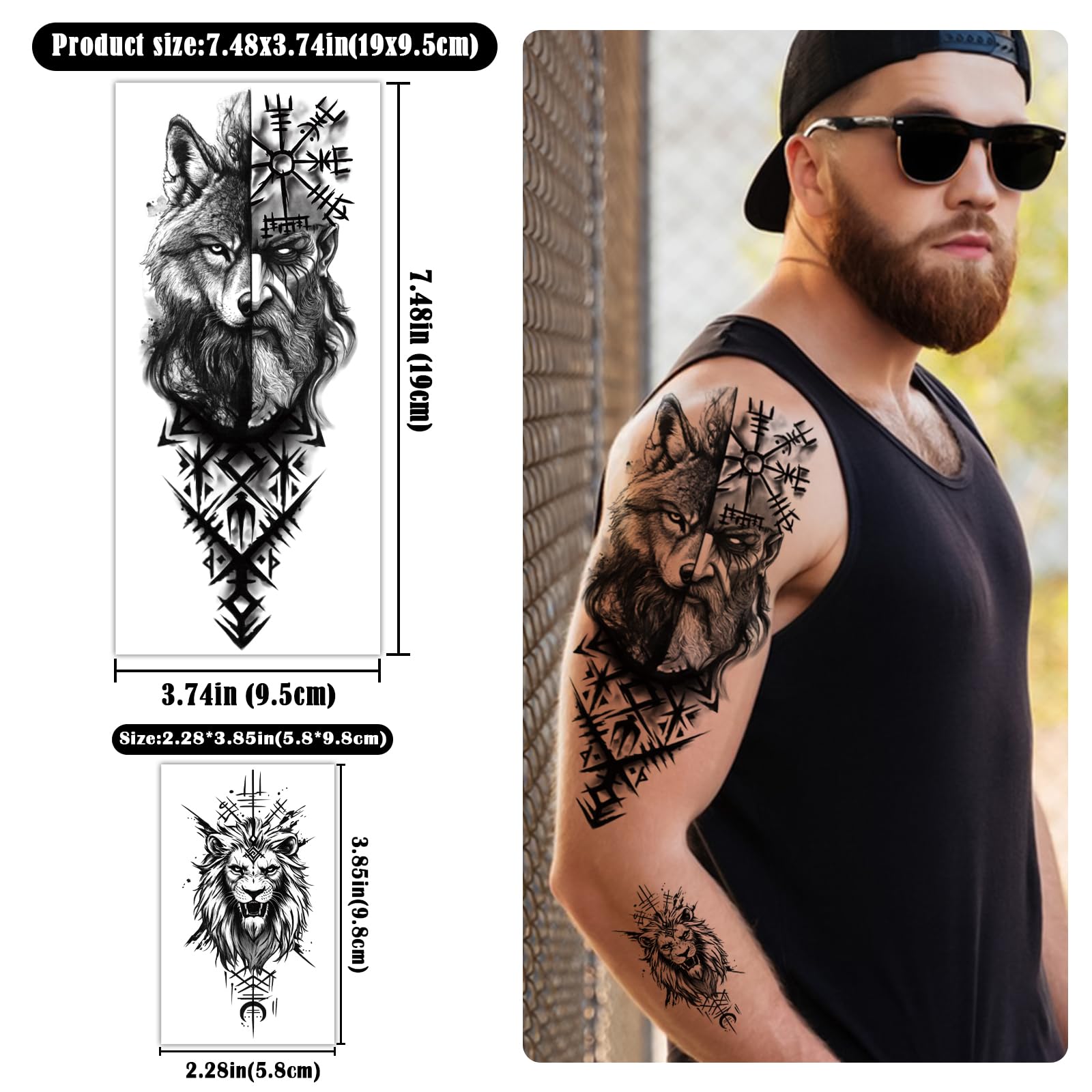 Yazhiji Valknut tattoo design suitable for bold Viking cosplay