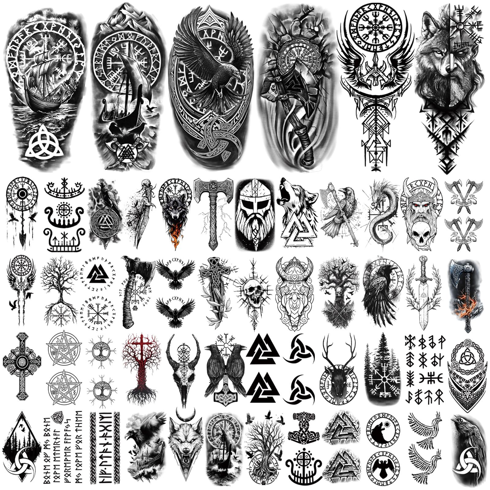 Yazhiji Yggdrasil tattoo design for cosplay and festival outfits