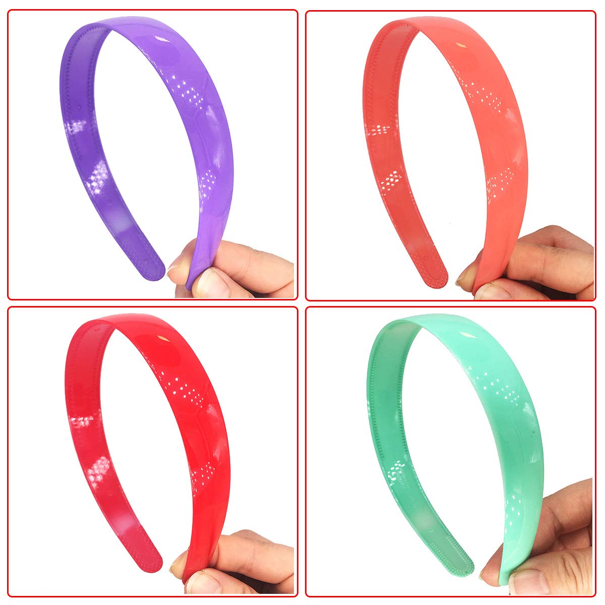 Yazon headbands bright colors pair easily with outfits for coordinated looks.