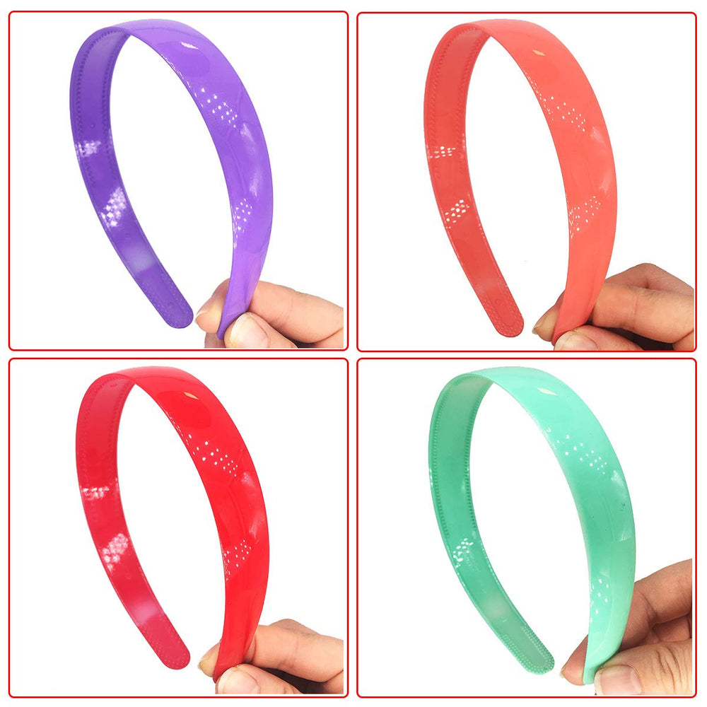 Yazon headbands bright colors pair easily with outfits for coordinated looks.