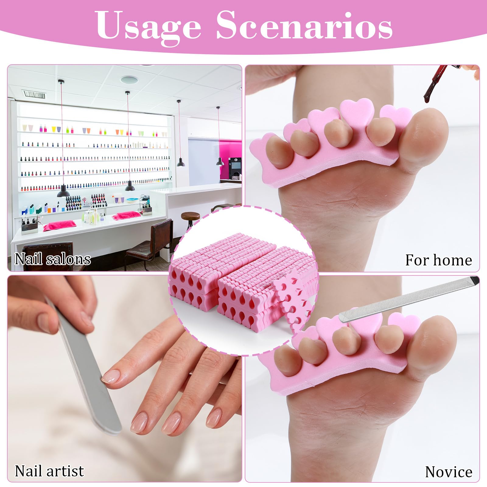 YBEATY easy-use toe separators simplify nail care and polish drying.