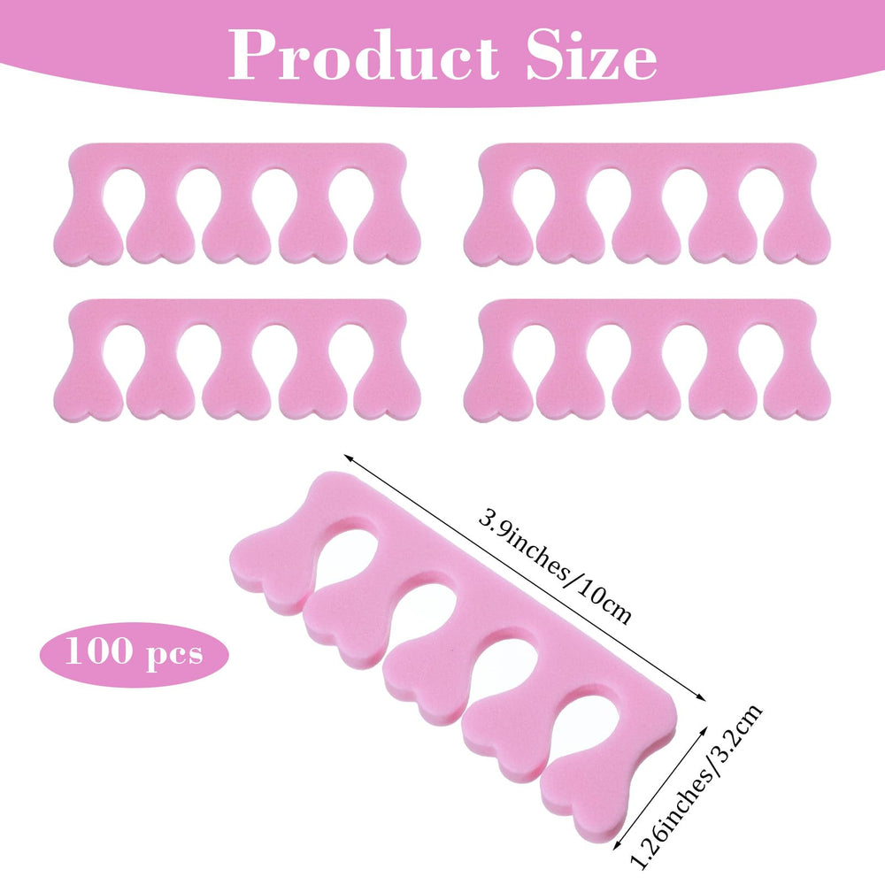 YBEATY ergonomic toe separators support comfortable, precise polish during pedicure sessions.
