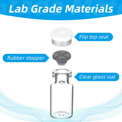 YBEATY transparent glass vial showcases contents clearly for labeling and display.