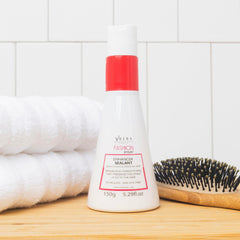 YBERA PARIS color-safe hair care bottle illustrates compatible results across dye-treated hair.