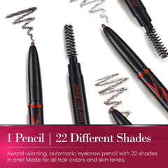 YBF Beauty Eyebrow Pencil spoolie brush close-up for grooming and blending.