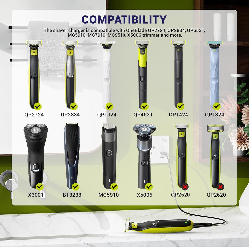 YBQZJSLY 5-foot cable for flexible placement during grooming