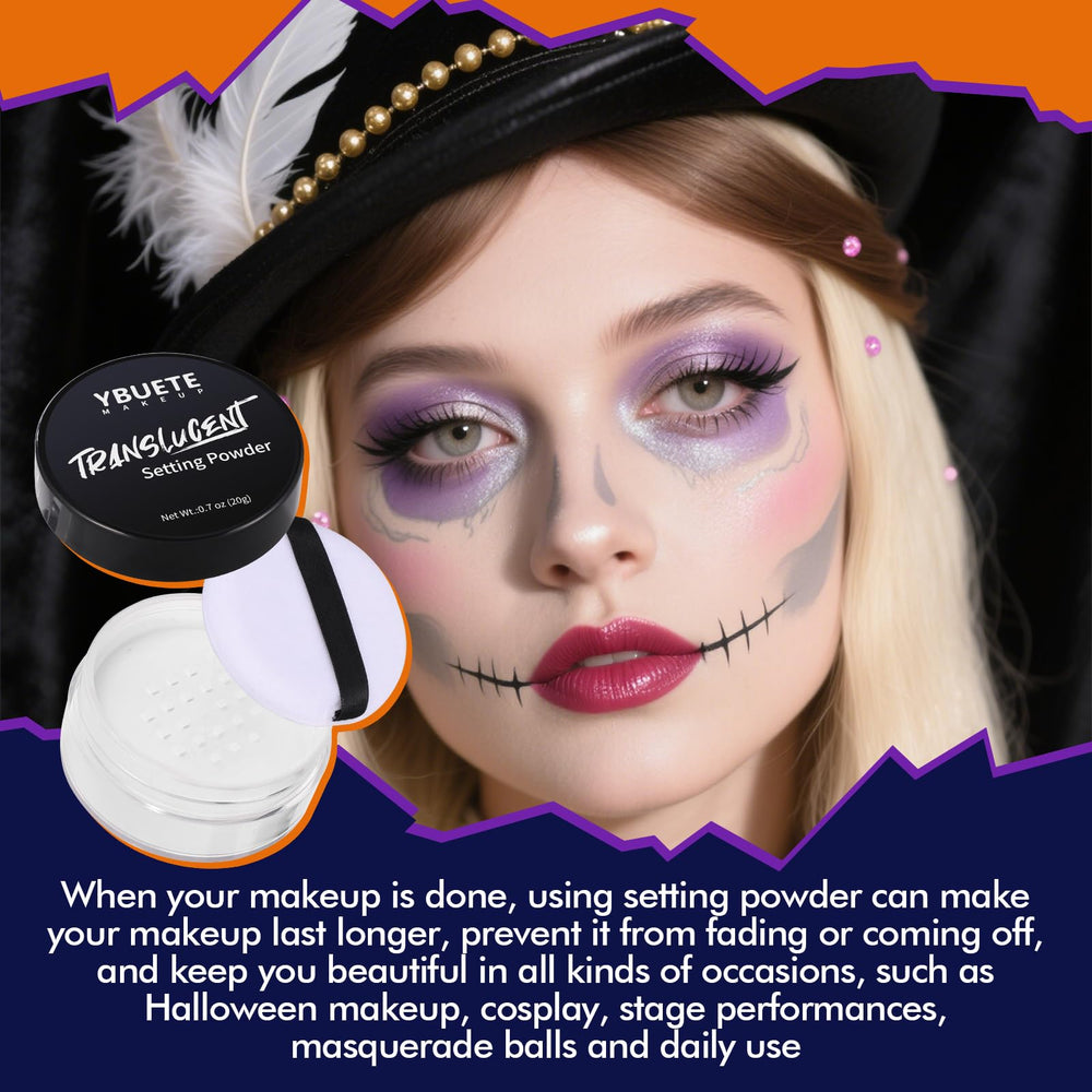 YBUETE Halloween cosplay use showcases clean base for SFX looks.