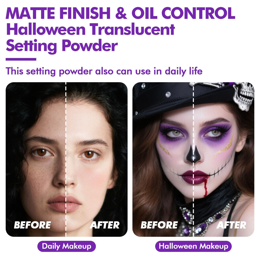 YBUETE powder on face for oil control and matte finish all day.