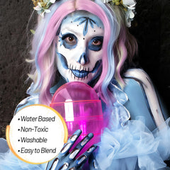 YBUETE corpse-bride avatar mermaid cosplay look with blue body paint