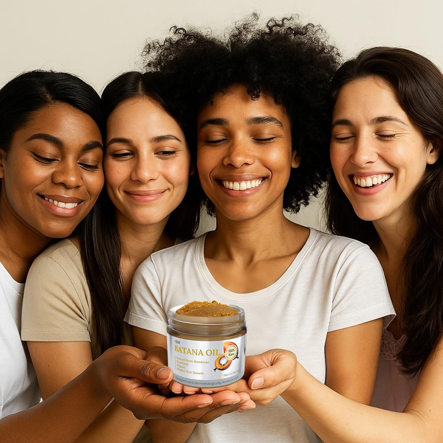 Bottle of YBW Batana Oil designed for easy use in hair care routines.
