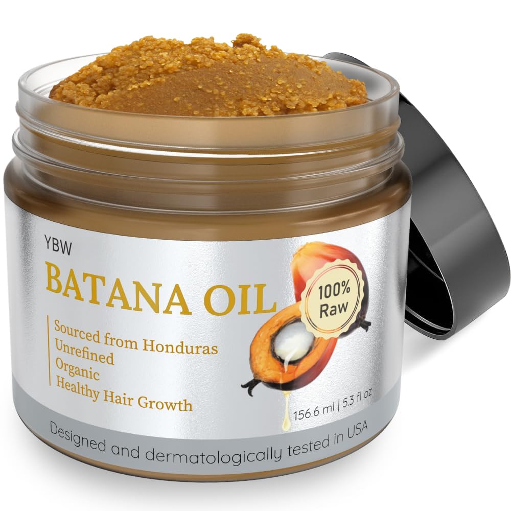 YBW Batana Oil in applicator for hair growth promotes easy application and nourishment.