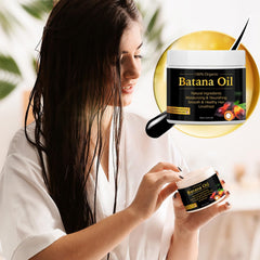 YBW Raw Batana Oil on hair ends delivers softness and shine.