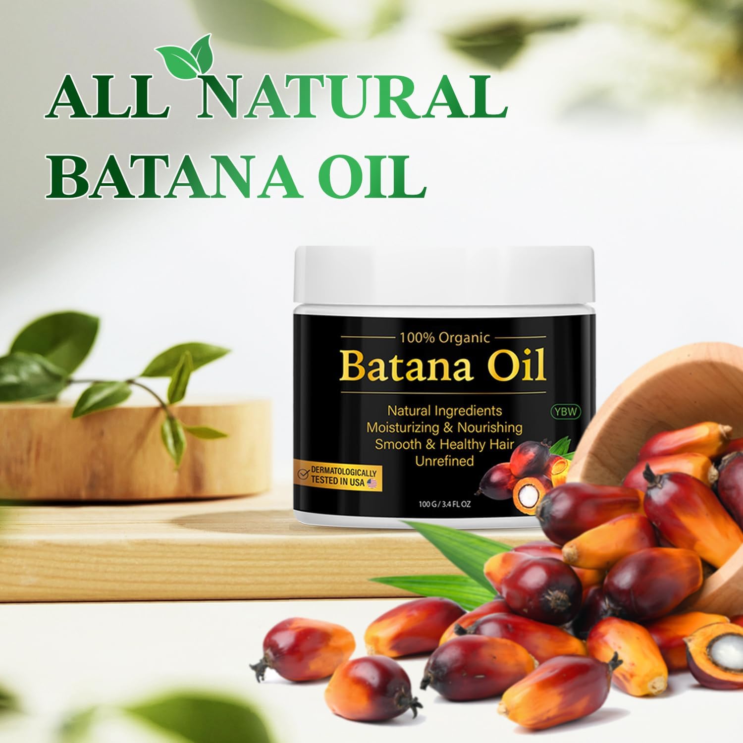 YBW Raw Batana Oil on scalp during massage provides soothing moisture.