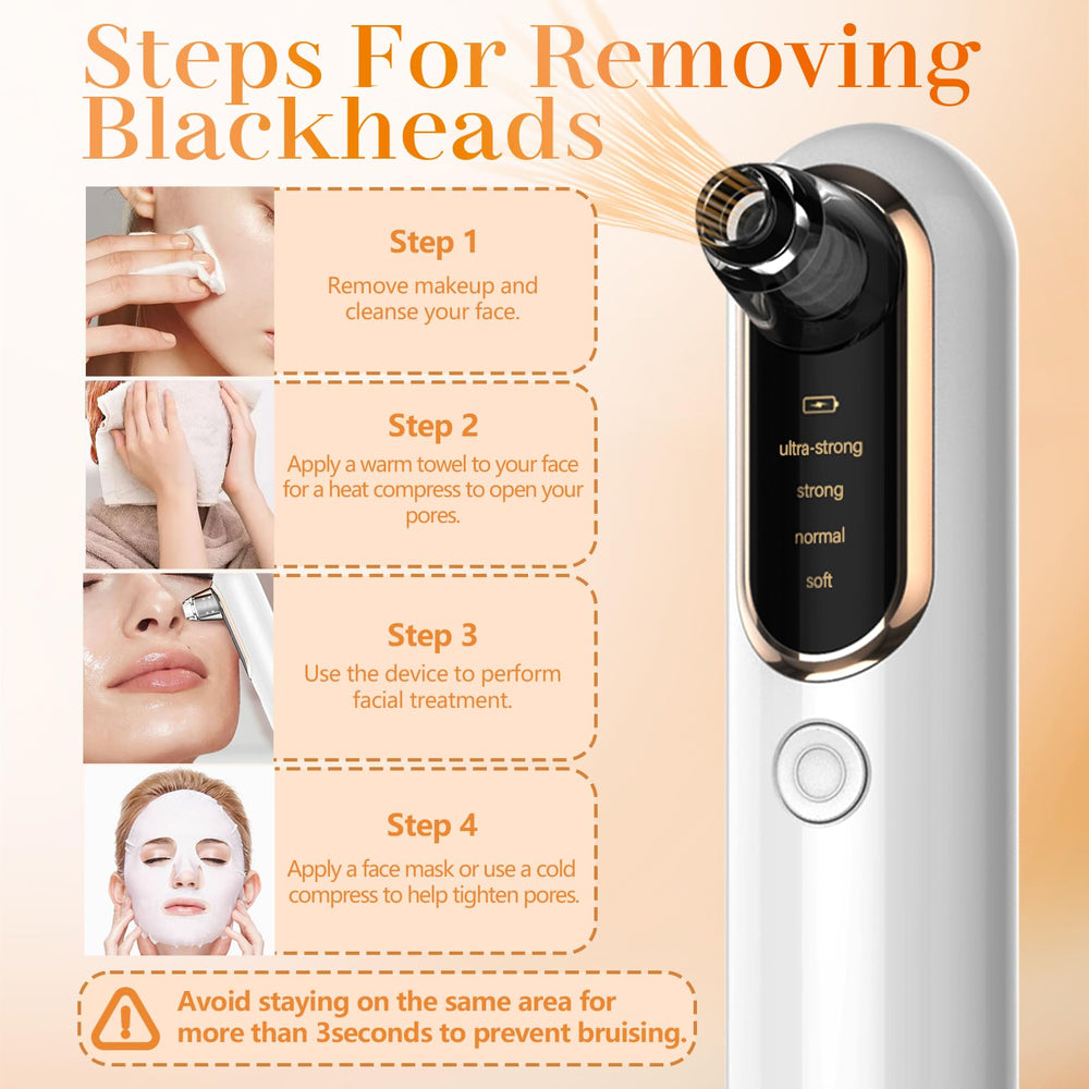 Yccu Blackhead Remover Vacuum 4 modes display for skin type selection