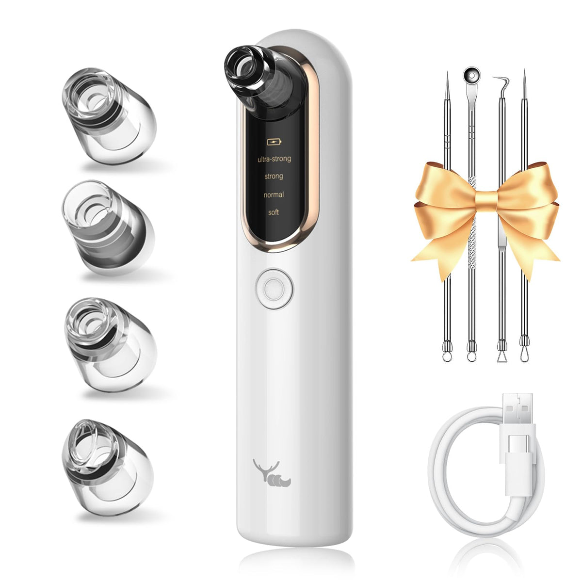 Yccu Blackhead Remover Vacuum front view showing portable pore-cleaning on the go